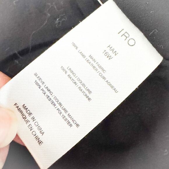 IRO Leather Lambswool Rose Pink Motorcycle Jacket Size 40 - Picture 2 of 4